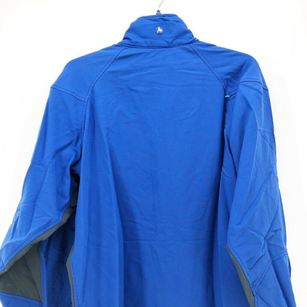 Marmot Mens Track Jacket Blue Black Mock Neck Sz L - Picture 5 of 8